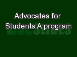 Advocates for Students A program