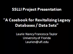 SSLLI Project Presentation