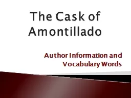 The Cask of Amontillado Author Information and