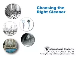 Choosing the Right  Cleaner