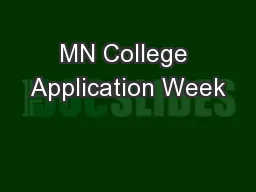 MN College Application Week