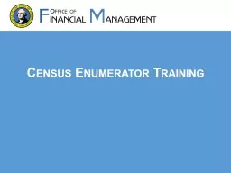 Census Enumerator Training