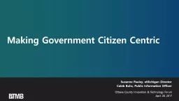 Making Government Citizen Centric
