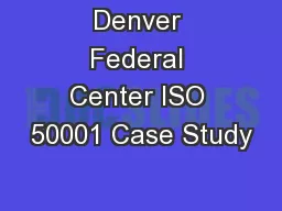 Denver Federal Center ISO 50001 Case Study