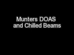 Munters DOAS and Chilled Beams