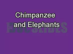Chimpanzee and Elephants