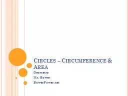 Circles – Circumference & Area