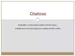 Modern Language Association (MLA)
