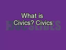 What is Civics? Civics