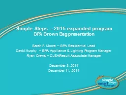 Simple Steps  – 2015 expanded program