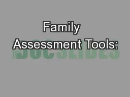 Family  Assessment Tools: