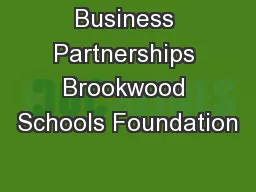 Business Partnerships Brookwood Schools Foundation