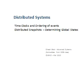 Distributed Systems Dinesh
