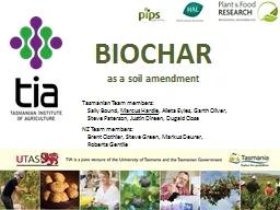 BIOCHAR a s a soil amendment