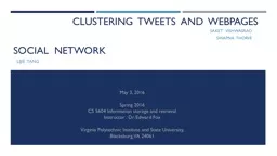 Clustering  tweets  and  webpages