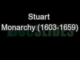 Stuart Monarchy (1603-1659)