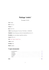 Package conics December   Type Package Title Plot Coni