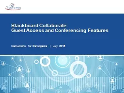 Blackboard Collaborate: Guest Access and Conferencing Features