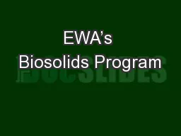 EWA’s Biosolids Program