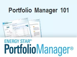 Portfolio Manager 101 Learning Objectives