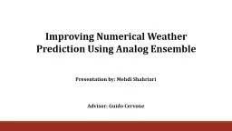 Improving Numerical Weather Prediction Using Analog Ensemble