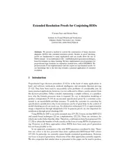 Extended Resolution Proofs for Conjoining BDDs Carsten