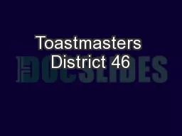 Toastmasters District 46
