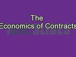 The Economics of Contracts