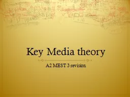 Key Media theory A2 MEST 3 revision