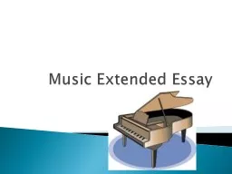Music Extended Essay Recordings