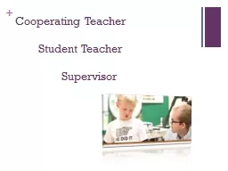 Cooperating Teacher 	Student Teacher