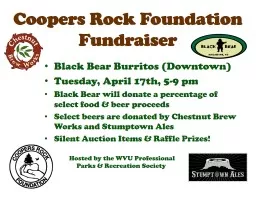 Coopers Rock Foundation Fundraiser