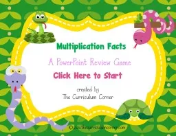 Multiplication Facts created by