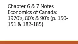 Chapter 6 & 7 Notes