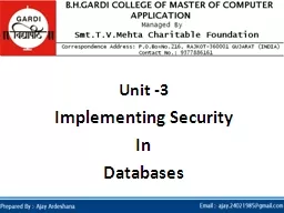 Unit -3 Implementing Security