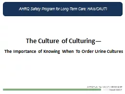 The Culture of Culturing—