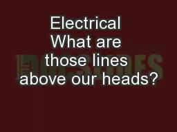 Electrical What are those lines above our heads?