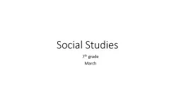 Social Studies	 7 th  grade