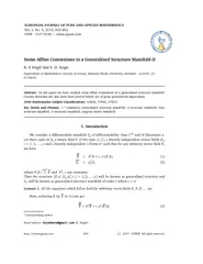 EUROPEAN JOURNAL OF PURE AND APPLIED MATHEMATICS Vol