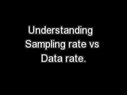 Understanding  Sampling rate vs Data rate.