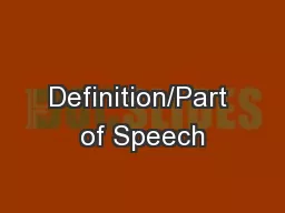 Definition/Part of Speech