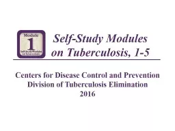 Self-Study Modules  on Tuberculosis, 1-5