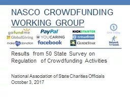 NASCO Crowdfunding  Working Group