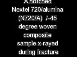 A notched Nextel 720/alumina (N720/A)  /-45 degree woven composite sample x-rayed during