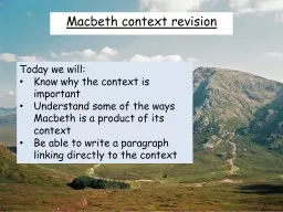 Macbeth context revision