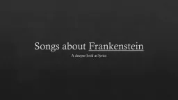 Songs about  Frankenstein