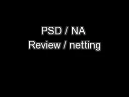 PSD / NA Review / netting