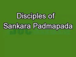 Disciples of  Sankara Padmapada
