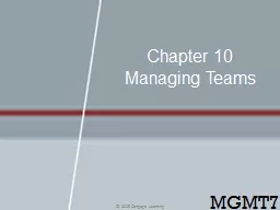 Chapter 10 Managing Teams