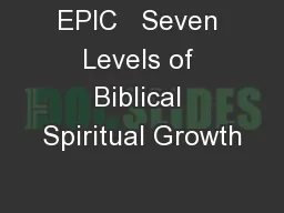EPIC   Seven Levels of Biblical Spiritual Growth